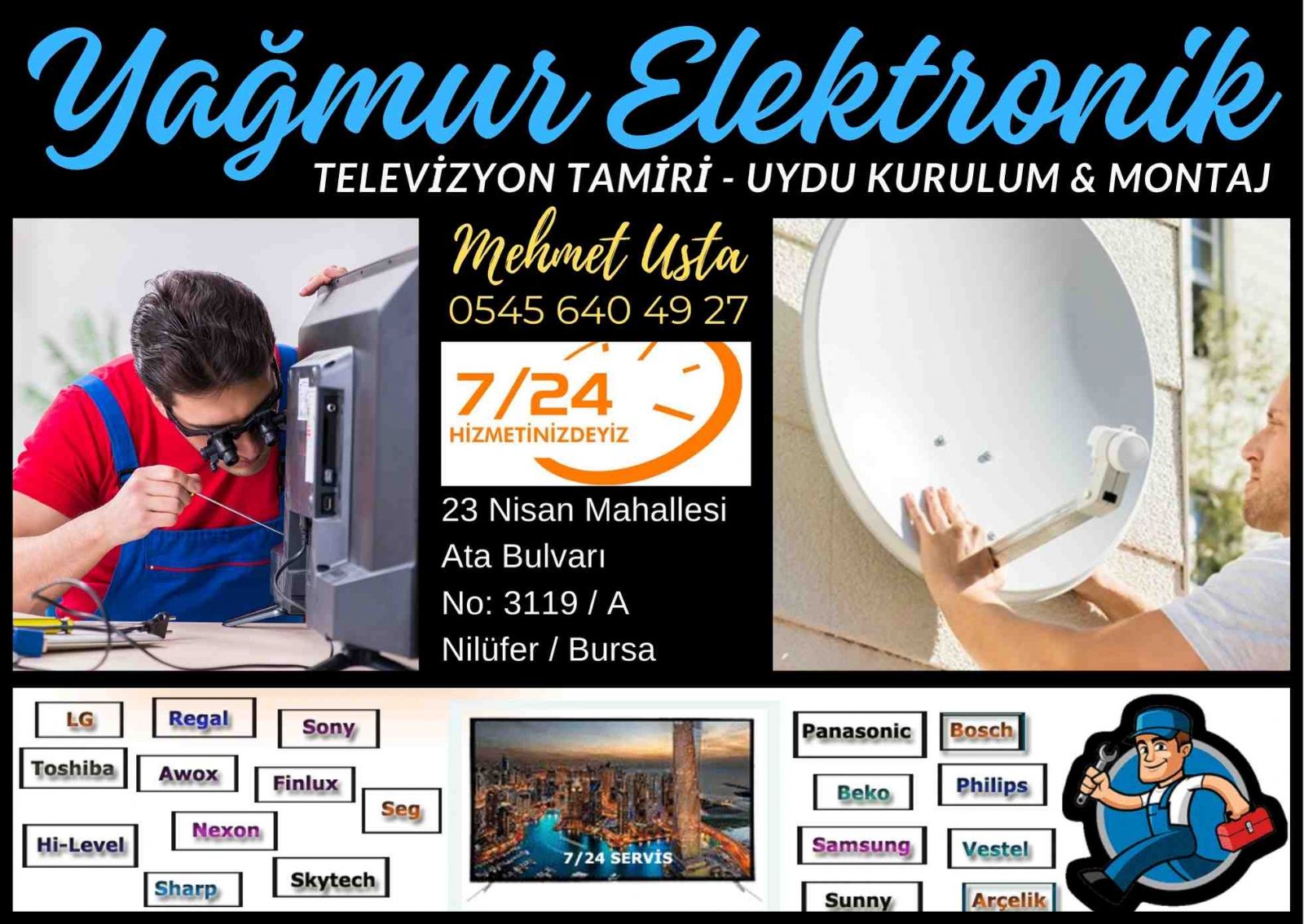 bursa osmangazi televizyon tamircisi